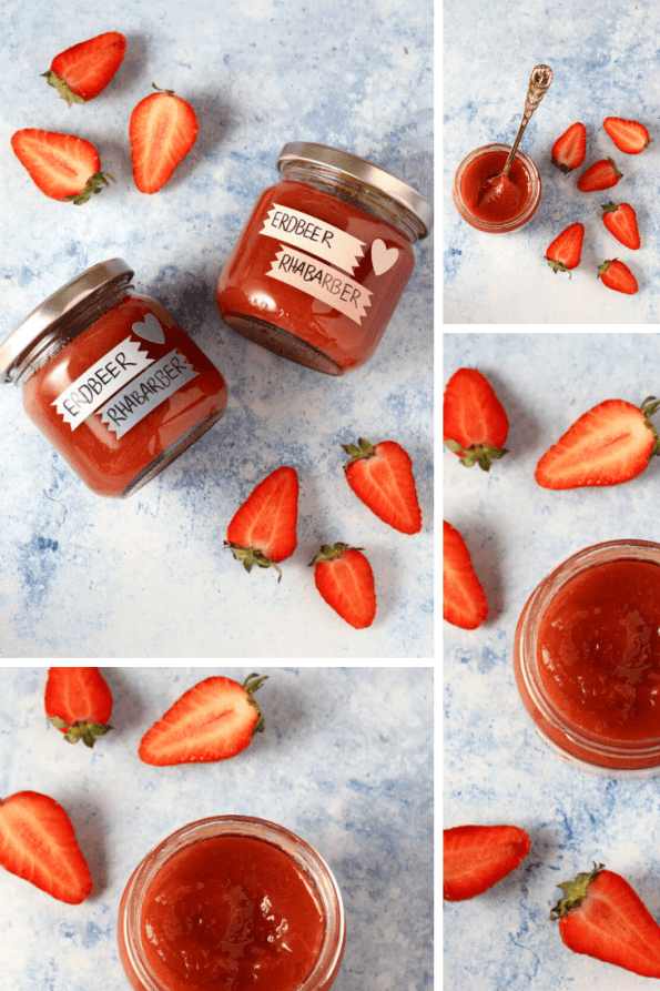 Erdbeer Rhabarber Marmelade Rezept Thermomix | bäckerina.de